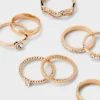 Rhinestone Band Ring Set 8pc - Wild Fable™ Gold: Stacking, Statement Jewelry, Medium/Large, Zinc Material 1 Rhinestone Band Ring Set 8pc - Wild Fable™ Gold: Stacking, Statement Jewelry, Medium/Large, Zinc Material -Wild Fable Shop GUEST 67d76253 fdc1 4bba aeb9 54c831b27d6f