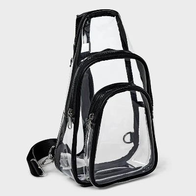 Flap Sling Crossbody Bag - Wild Fable™ Clear: Lightweight TPU Handbag With Adjustable Strap, Zip Closure, 26" Max Length 4 Flap Sling Crossbody Bag - Wild Fable™ Clear: Lightweight TPU Handbag With Adjustable Strap, Zip Closure, 26" Max Length - Image 2