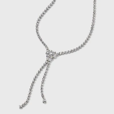 Crystal Y-Necklace - Wild Fable™ Silver 6 Crystal Y-Necklace - Wild Fable™ Silver - Image 4