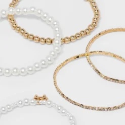 Beaded And Pearl Bow Charm Bracelet Set 5pc - Wild Fable™ Gold 8 Beaded And Pearl Bow Charm Bracelet Set 5pc - Wild Fable™ Gold -Wild Fable Shop GUEST 6d9e9f01 71c2 47f1 81c6 ca81223d170b