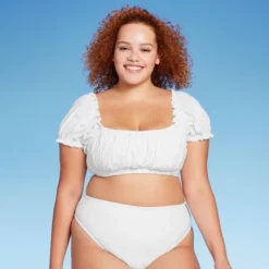 Women's Puff Sleeve Eyelette Bralette Bikini Top - Wild Fable™ White 17 Women's Puff Sleeve Eyelette Bralette Bikini Top - Wild Fable™ White -Wild Fable Shop GUEST 79425e88 3d3e 4ccd aeb1 63c8f7fa5690
