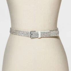 Women's Rhinestone Belt - Wild Fable™ White