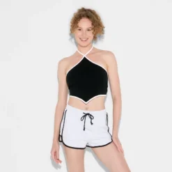 Women's Game Day Football Charm Halter Top - Wild Fableā¢