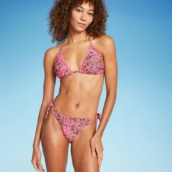 Women's Side-Tie Cheeky Bikini Bottom - Wild Fable™ Pink Floral Print 10 Women's Side-Tie Cheeky Bikini Bottom - Wild Fable™ Pink Floral Print -Wild Fable Shop GUEST 85e372e1 2c6c 4b59 aa06 672beea5af00