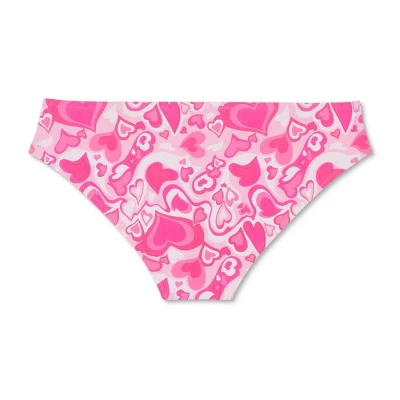 Women's Cheeky Bikini Bottom - Wild Fable™ Pink Heart Print 8 Women's Cheeky Bikini Bottom - Wild Fable™ Pink Heart Print - Image 6