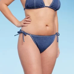 Women's Denim Textured Scoop Front High Leg Cheeky Bikini Bottom - Wild Fable™ Denim Blue 11 Women's Denim Textured Scoop Front High Leg Cheeky Bikini Bottom - Wild Fable™ Denim Blue -Wild Fable Shop GUEST 8821e15e 08c7 45d0 a6df 35e01531dcfb