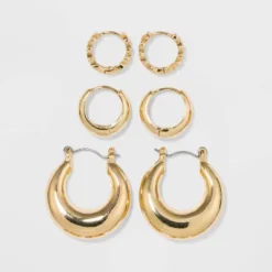 Trio Hoop Earring Set 3pc - Wild Fable™ Gold: Brass Nickel-Free Metal, Clip-In Clasp 5 Trio Hoop Earring Set 3pc - Wild Fable™ Gold: Brass Nickel-Free Metal, Clip-In Clasp -Wild Fable Shop GUEST 8d43a4b6 ed3c 4b57 87d5 bbea23bbf3ba