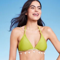 Women's Shell Detail Triangle Bikini Top - Wild Fable™ Green 10 Women's Shell Detail Triangle Bikini Top - Wild Fable™ Green -Wild Fable Shop GUEST 8eb4e3e6 8cc0 45e5 9233 42bbd99f5b8c