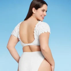 Women's Puff Sleeve Eyelette Bralette Bikini Top - Wild Fable™ White 13 Women's Puff Sleeve Eyelette Bralette Bikini Top - Wild Fable™ White -Wild Fable Shop GUEST 8faf993b 81a4 4fe9 8a8f 31b7fa962180