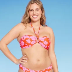 Women's Ring Front Halter Bandeau Bikini Top - Wild Fable™ Orange/Pink Tropical Print 15 Women's Ring Front Halter Bandeau Bikini Top - Wild Fable™ Orange/Pink Tropical Print -Wild Fable Shop GUEST 90e16db9 4e33 4cf8 9a24 50bf02a3eb96