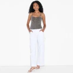 Women's Denim Buckle Corset Tank Top - Wild Fable™ Gray Wash -Wild Fable Shop GUEST 949bdd63 b891 41f3 89e4 36845dc96161