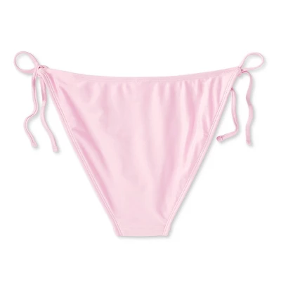 Women's Side-Tie Scoop Front High Leg Cheeky Bikini Bottom - Wild Fable™ Light Pink Lurex 7 Women's Side-Tie Scoop Front High Leg Cheeky Bikini Bottom - Wild Fable™ Light Pink Lurex - Image 5