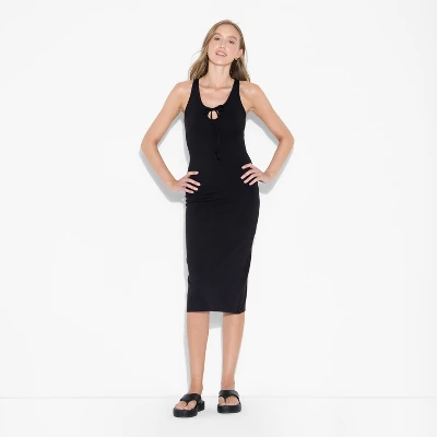 Women's ButterBliss Keyhole Racer Back Midi Bodycon Dress - Wild Fable™ 3 Women's ButterBliss Keyhole Racer Back Midi Bodycon Dress - Wild Fable™