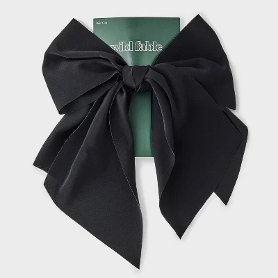 Floral Bow Hair Barrette - Wild Fable™ Black 3 Floral Bow Hair Barrette - Wild Fable™ Black