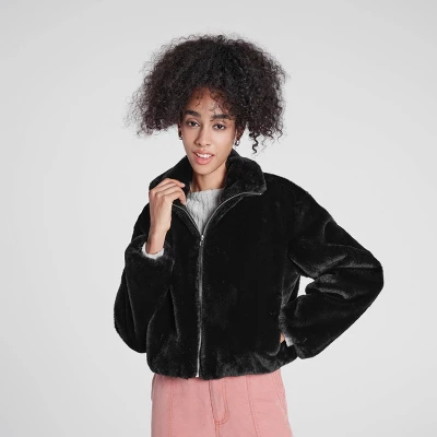 Women's Zip-Front Faux Fur Jacket - Wild Fable™ 5 Women's Zip-Front Faux Fur Jacket - Wild Fable™ - Image 3