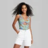 Women's Twist-Front Cut Out Tank Bodysuit - Wild Fable™
