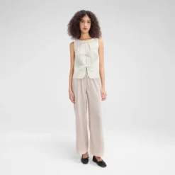 Women's Quilted Tie-Front Vest - Wild Fable™