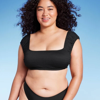 Women's Cap Sleeve Smocked Bralette Bikini Top - Wild Fable™ 5 Women's Cap Sleeve Smocked Bralette Bikini Top - Wild Fable™ - Image 3