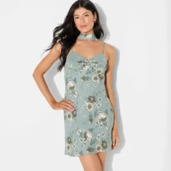 Women's Twist Front Scarf Mini Dress - Wild Fable™ Dark Green Floral 8 Women's Twist Front Scarf Mini Dress - Wild Fable™ Dark Green Floral -Wild Fable Shop GUEST a1934972 360e 4b95 8ec2 53574731a7e8