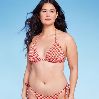 Women's Ribbed Triangle Bikini Top - Wild Fable™ Geo Print 5 Women's Ribbed Triangle Bikini Top - Wild Fable™ Geo Print - Image 3