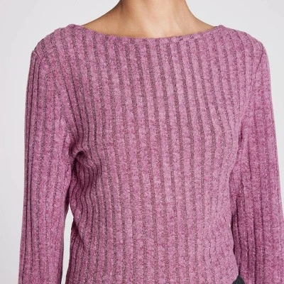 Women's Long Sleeve Rib-Knit Boat Neck Top - Wild Fable™ 8 Women's Long Sleeve Rib-Knit Boat Neck Top - Wild Fable™ - Image 6