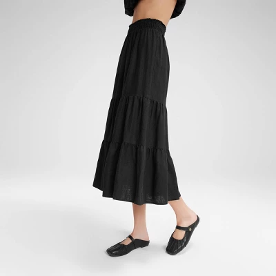 Women's Wide Shirred Waistband A-Line Skirt - Wild Fable™ 4 Women's Wide Shirred Waistband A-Line Skirt - Wild Fable™ - Image 2