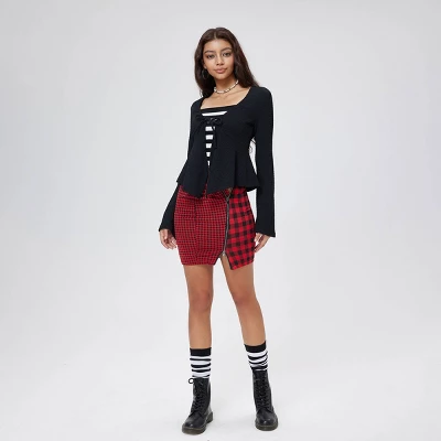 Women's V-Neck Knotted Long Sleeve Blouse - Wild Fable™ 4 Women's V-Neck Knotted Long Sleeve Blouse - Wild Fable™ - Image 2