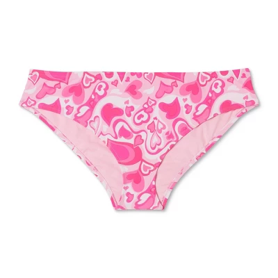 Women's Cheeky Bikini Bottom - Wild Fable™ Pink Heart Print 7 Women's Cheeky Bikini Bottom - Wild Fable™ Pink Heart Print - Image 5