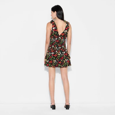 Women's Smocked Drop-Waist Mini A-Line Dress - Wild Fable™ 4 Women's Smocked Drop-Waist Mini A-Line Dress - Wild Fable™ - Image 2