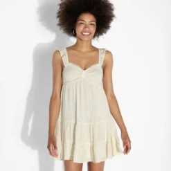 Women's Mini Embroidered Flutter Cap Sleeve Babydoll Dress - Wild Fable™ White 8 Women's Mini Embroidered Flutter Cap Sleeve Babydoll Dress - Wild Fable™ White -Wild Fable Shop GUEST af477e47 2f34 4fff 9f88 785d26be2105