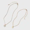 Texture Heart Charm Multi-Strand Necklace - Wild Fable™ Gold