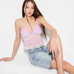 Women's Lace Trim Tank Top - Wild Fable™ Pink Floral 7 Women's Lace Trim Tank Top - Wild Fable™ Pink Floral -Wild Fable Shop GUEST b595b376 1169 44f4 a1b1 7e7ab566ac88