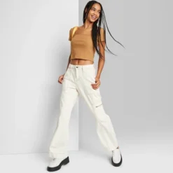 Women's High-Rise Cargo Baggy Jeans - Wild Fable™ Off-White 8 Women's High-Rise Cargo Baggy Jeans - Wild Fable™ Off-White -Wild Fable Shop GUEST b7e40712 f8ea 4363 a50c 0f2642a9d94b