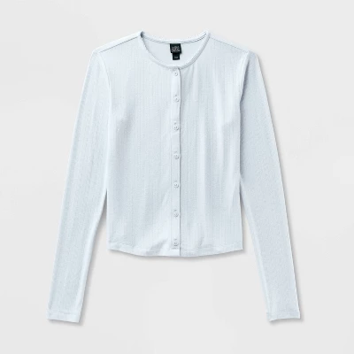 Women's Long Sleeve Roundneck Button-Down Shirt - Wild Fable™ 5 Women's Long Sleeve Roundneck Button-Down Shirt - Wild Fable™ - Image 3