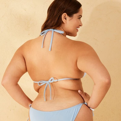 Women's Picot Bow Trim Triangle Bikini Top - Wild Fable™ 6 Women's Picot Bow Trim Triangle Bikini Top - Wild Fable™ - Image 4