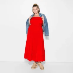 Women's Smocked Tiered Maxi A-Line Dress - Wild Fable™ Red 9 Women's Smocked Tiered Maxi A-Line Dress - Wild Fable™ Red -Wild Fable Shop GUEST bc001b7c a9c2 41ac ac43 be9155a40ffb