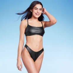 Women's Faux Leather High Leg Extra Cheeky Bikini Bottom - Wild Fable™ Black 11 Women's Faux Leather High Leg Extra Cheeky Bikini Bottom - Wild Fable™ Black -Wild Fable Shop GUEST bcad3900 399f 4aac 9dd4 3ade3b154007