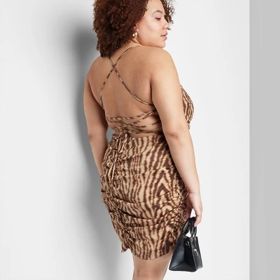 Women's Lace-Up Back Satin Mini Bodycon Dress - Wild Fable™ 7 Women's Lace-Up Back Satin Mini Bodycon Dress - Wild Fable™ - Image 5