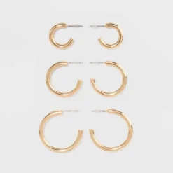 Open Graduated Size Hoop Earring Set 3ct - Wild Fable™ Gold: Nickel-Free Metal, Post Closure 5 Open Graduated Size Hoop Earring Set 3ct - Wild Fable™ Gold: Nickel-Free Metal, Post Closure -Wild Fable Shop GUEST c0b1aa19 e2a1 484b beb0 49e148218f01