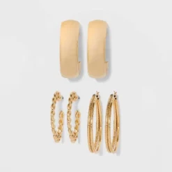Frozen Chain And Chunky Hoop Trio Earring Set 3pc - Wild Fable™ Gold: Nickel-Free Metal Jewelry 27 Frozen Chain And Chunky Hoop Trio Earring Set 3pc - Wild Fable™ Gold: Nickel-Free Metal Jewelry -Wild Fable Shop GUEST c5a1651d 63f9 4b82 894c 6a89797b6d27