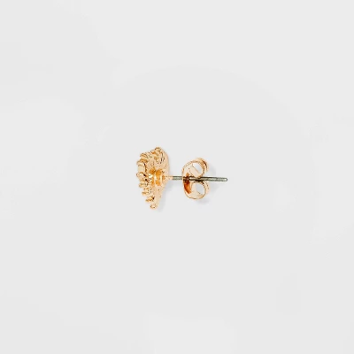 Heart And Beaded Cubic Zirconia Flower Stud Earring Set 18pc - Wild Fable™ Gold 3 Heart And Beaded Cubic Zirconia Flower Stud Earring Set 18pc - Wild Fable™ Gold