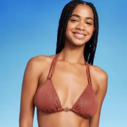 Women's Flower Charm Lurex Plisse Textured Triangle Bikini Top - Wild Fable™ 10 Women's Flower Charm Lurex Plisse Textured Triangle Bikini Top - Wild Fable™ -Wild Fable Shop GUEST c9f477f9 dc0e 418c bf1b 4b6b66b113ba