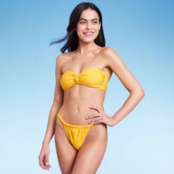 Women's Scarf Side Adjustable Coverage Bikini Bottom - Wild Fable™ Yellow 12 Women's Scarf Side Adjustable Coverage Bikini Bottom - Wild Fable™ Yellow -Wild Fable Shop GUEST ce718cb5 df64 49fb 8866 633aabf39ad1