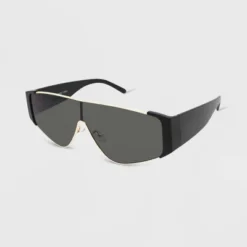 Plastic Metal Combo Shield Sunglasses - Wild Fable™ Black