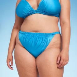 Women's Wide Strap Extra Cheeky High Leg Bikini Bottom - Wild Fable™ Shiny Blue 7 Women's Wide Strap Extra Cheeky High Leg Bikini Bottom - Wild Fable™ Shiny Blue -Wild Fable Shop GUEST d27142cb ab2f 404b 8171 d95afc3210c6