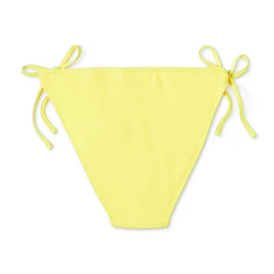 Women's Side-Tie Cheeky Bikini Bottom - Wild Fable™ Yellow 8 Women's Side-Tie Cheeky Bikini Bottom - Wild Fable™ Yellow - Image 6