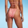 Women's Side-Tie Adjustable High Leg Bikini Bottom - Wild Fable™ Pink Lurex -Wild Fable Shop GUEST d56836b4 0773 41cf 9a71 81bc37b7466d