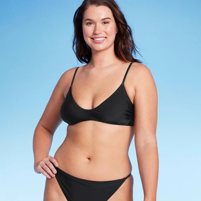 Women's Low Coverage Mini Bralette Bikini Top - Wild Fable™ Black 5 Women's Low Coverage Mini Bralette Bikini Top - Wild Fable™ Black - Image 3