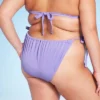 Women's Side-Tie Extra Cheeky High Leg Lurex Plisse Textured Bikini Bottom - Wild Fable™ Purple 2 Women's Side-Tie Extra Cheeky High Leg Lurex Plisse Textured Bikini Bottom - Wild Fable™ Purple -Wild Fable Shop GUEST dae4c8a5 a283 4994 a53e 5906c7cc15d1