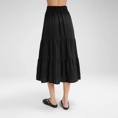 Women's Wide Shirred Waistband A-Line Skirt - Wild Fable™ 6 Women's Wide Shirred Waistband A-Line Skirt - Wild Fable™ - Image 4